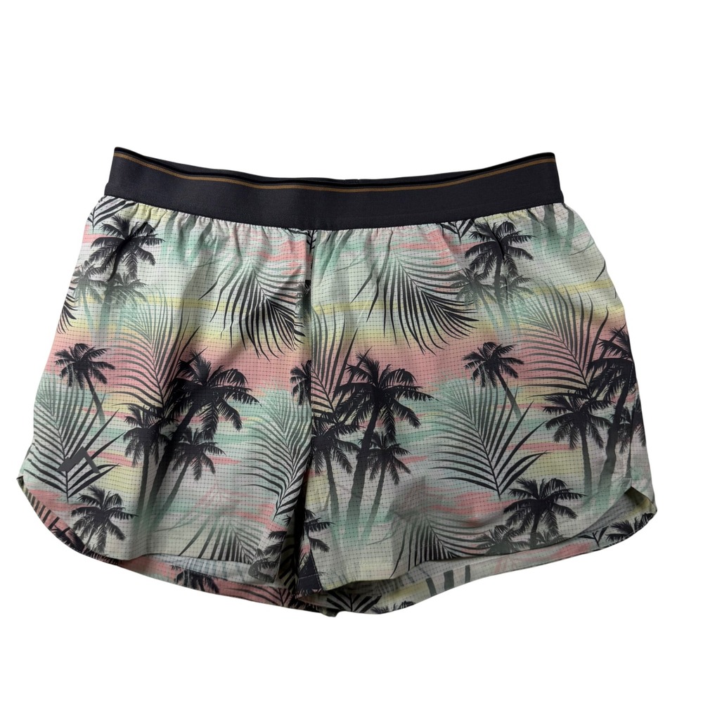Strafe Aspen Women Training Short Tropical Dreams Palm Tree Print Size S NWT